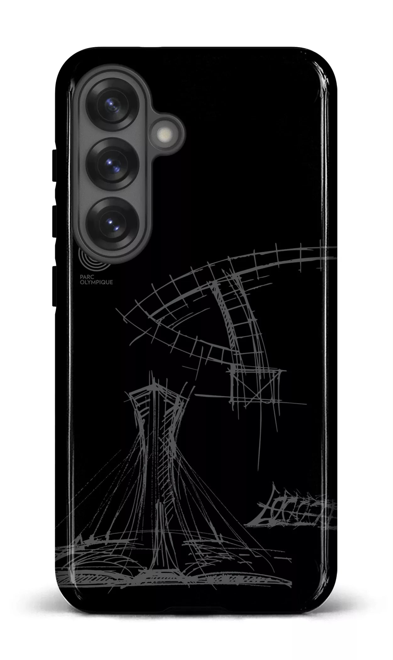 Galaxy S25 Tough (Gloss) Parc Olympique - Croquis Plan Noir -