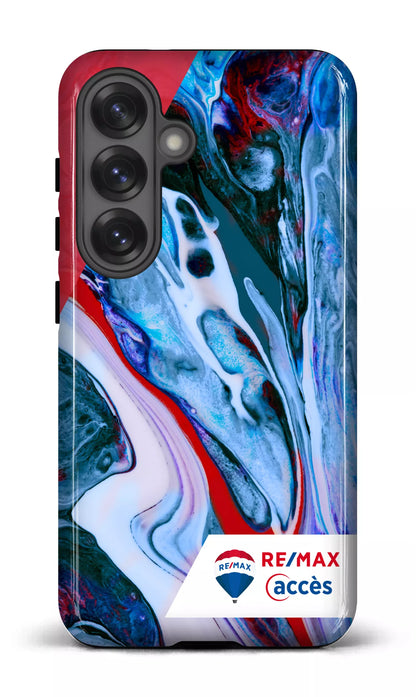 Galaxy S25 Tough (Gloss) Peinture marbrée claire -