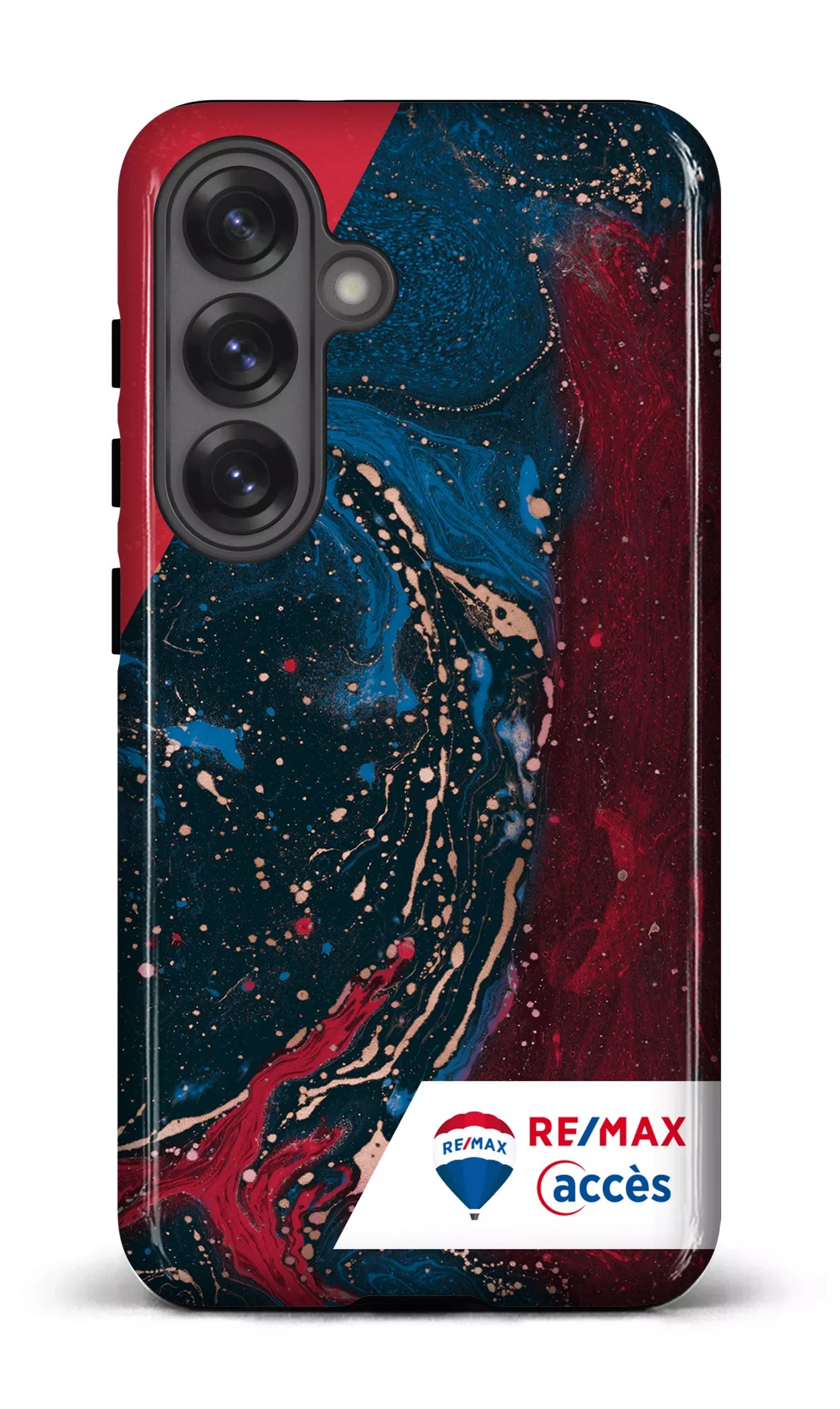 Galaxy S25 Tough (Gloss) Peinture marbrée sombre -