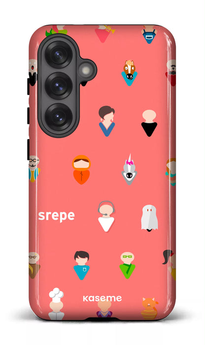Galaxy S25 Tough (Gloss) Personnages Saumon -