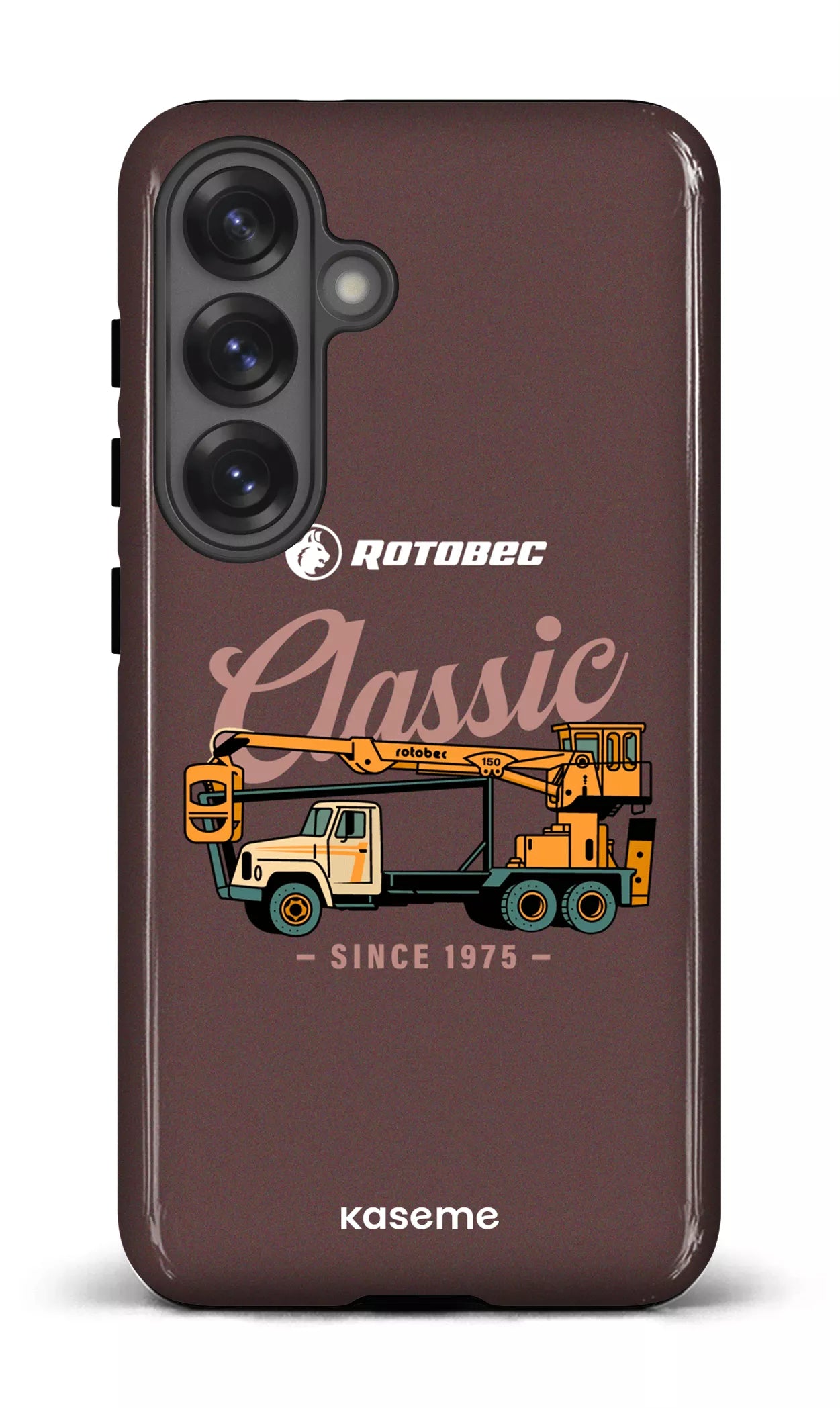 Galaxy S25 Tough (Gloss) Rotobec Brun "Classic" -
