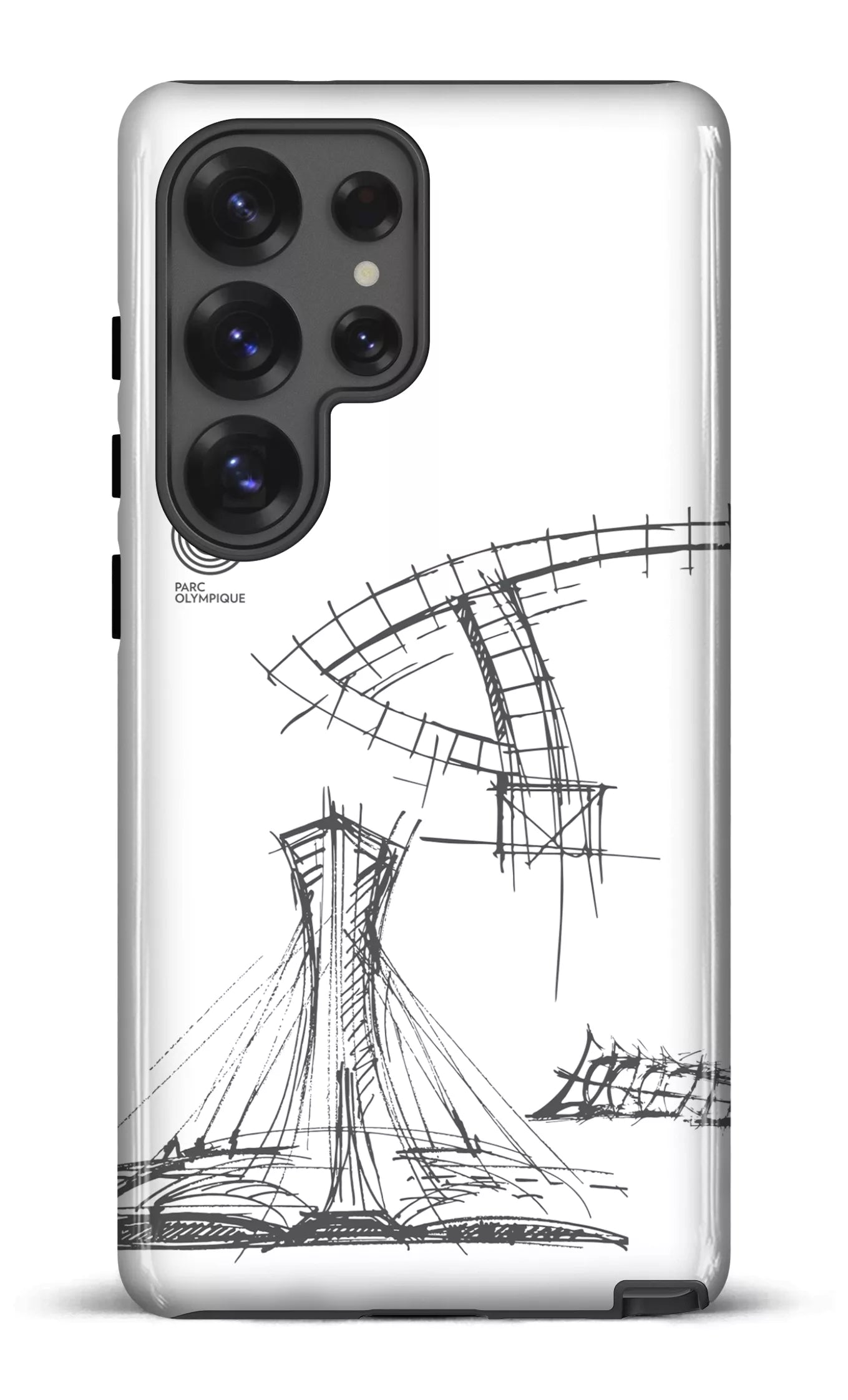 Galaxy S25 Ultra Tough (Gloss) Parc Olympique - Croquis Plan Blanc -