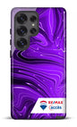 Galaxy S25 Ultra Tough (Gloss) Peinture marbrée sombre violette -