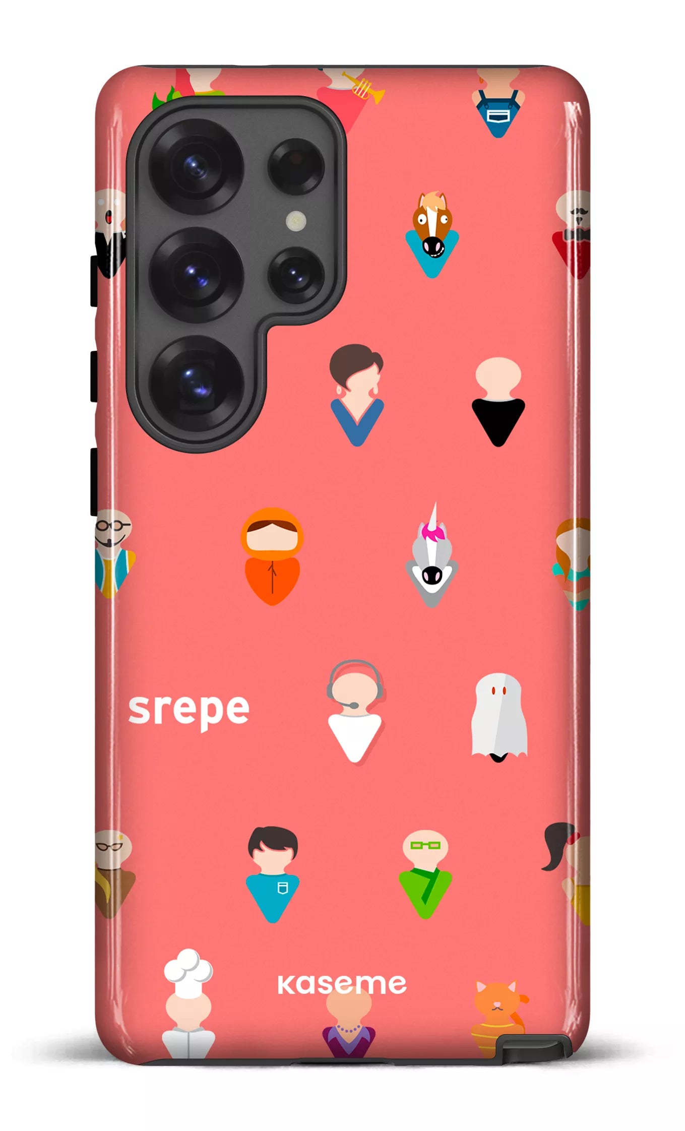 Galaxy S25 Ultra Tough (Gloss) Personnages Saumon -