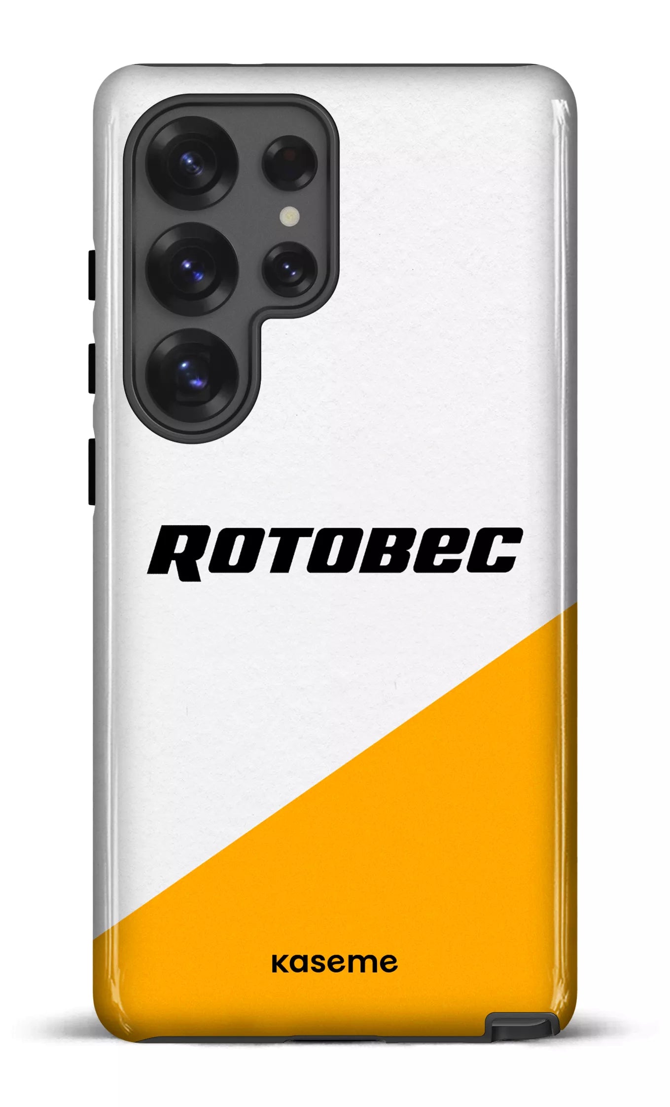 Galaxy S25 Ultra Tough (Gloss) Rotobec Blanc et Jaune -
