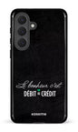 Galaxy S26P Tough (Gloss) Le bonheur c'est débit = crédit (noir) -