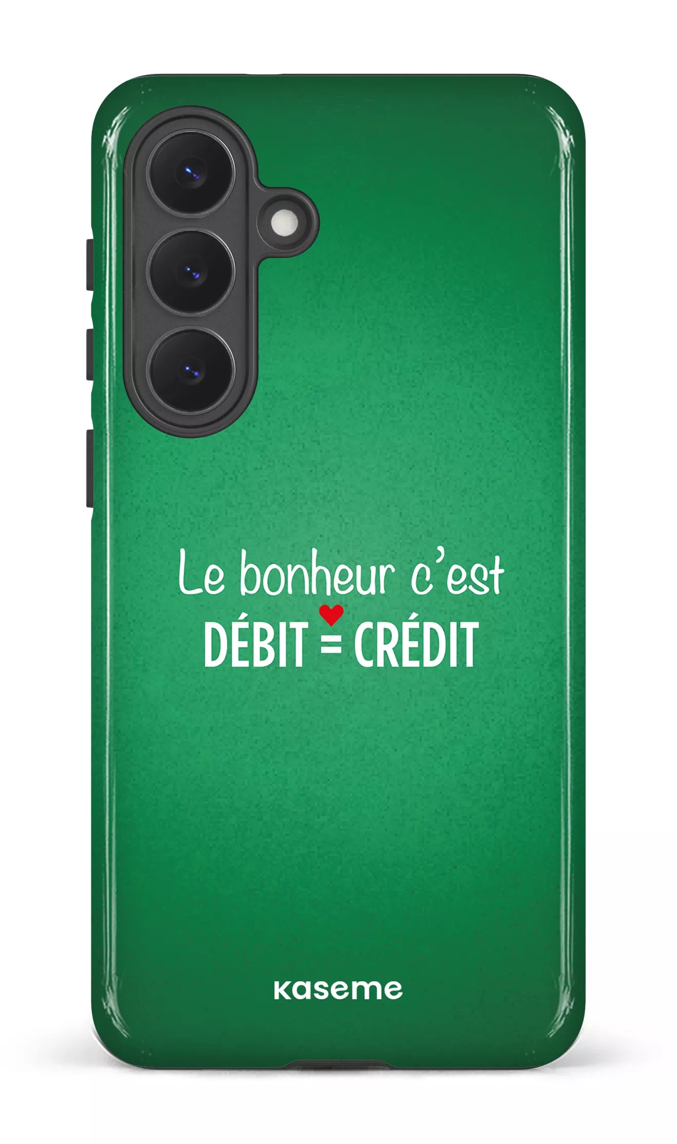 Galaxy S26P Tough (Gloss) Le bonheur c'est débit = crédit (vert) -