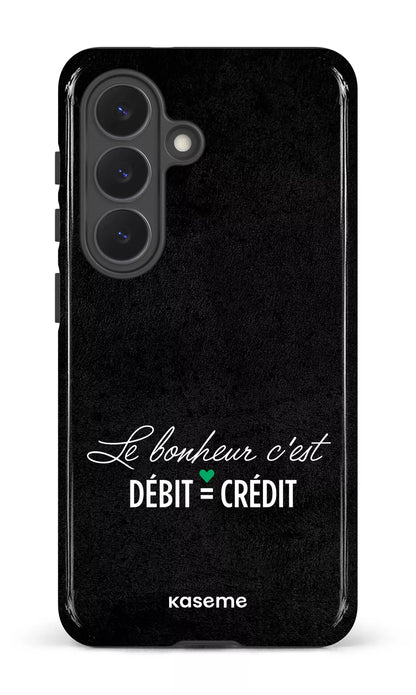 Galaxy  S26 Tough (Gloss) Le bonheur c'est débit = crédit (noir) -