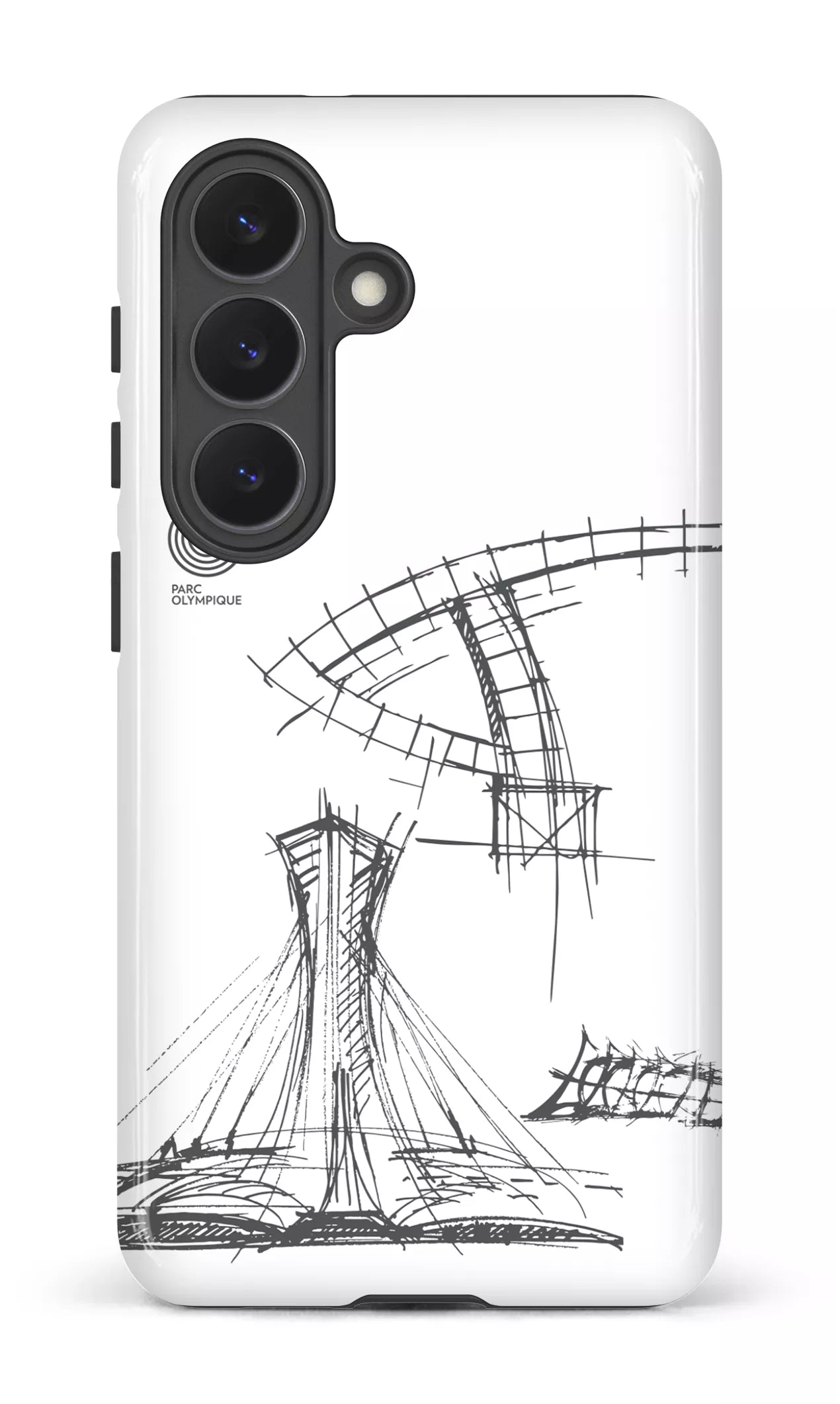 Galaxy  S26 Tough (Gloss) Parc Olympique - Croquis Plan Blanc -