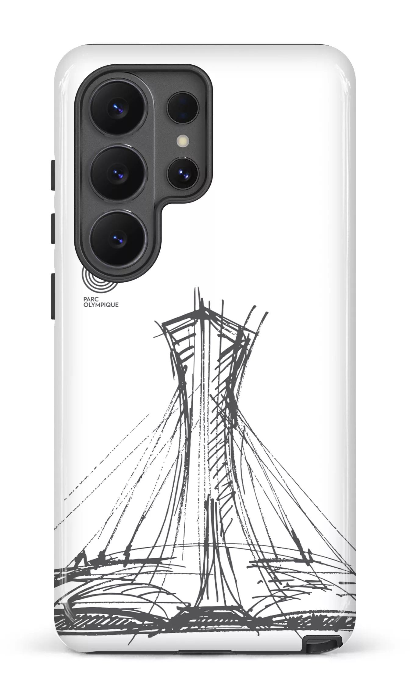 Galaxy S26 U Tough (Gloss) Parc Olympique - Croquis Blanc -