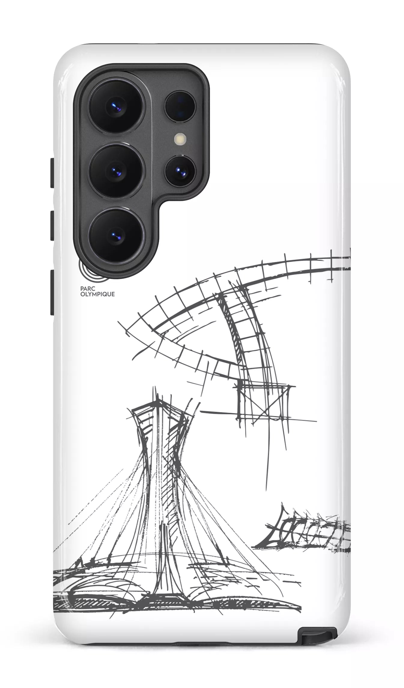 Galaxy S26 U Tough (Gloss) Parc Olympique - Croquis Plan Blanc -