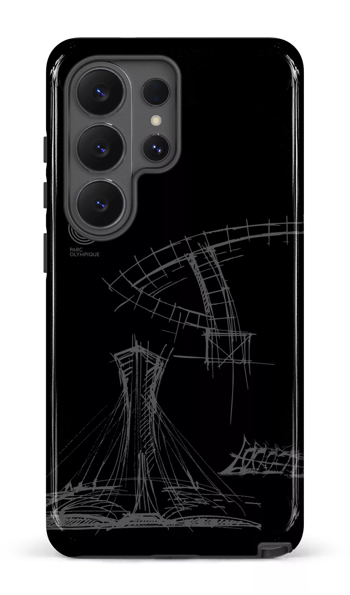 Galaxy S26 U Tough (Gloss) Parc Olympique - Croquis Plan Noir -