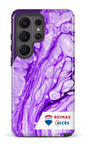 Galaxy S26 U Tough (Gloss) Peinture marbrée claire violette -