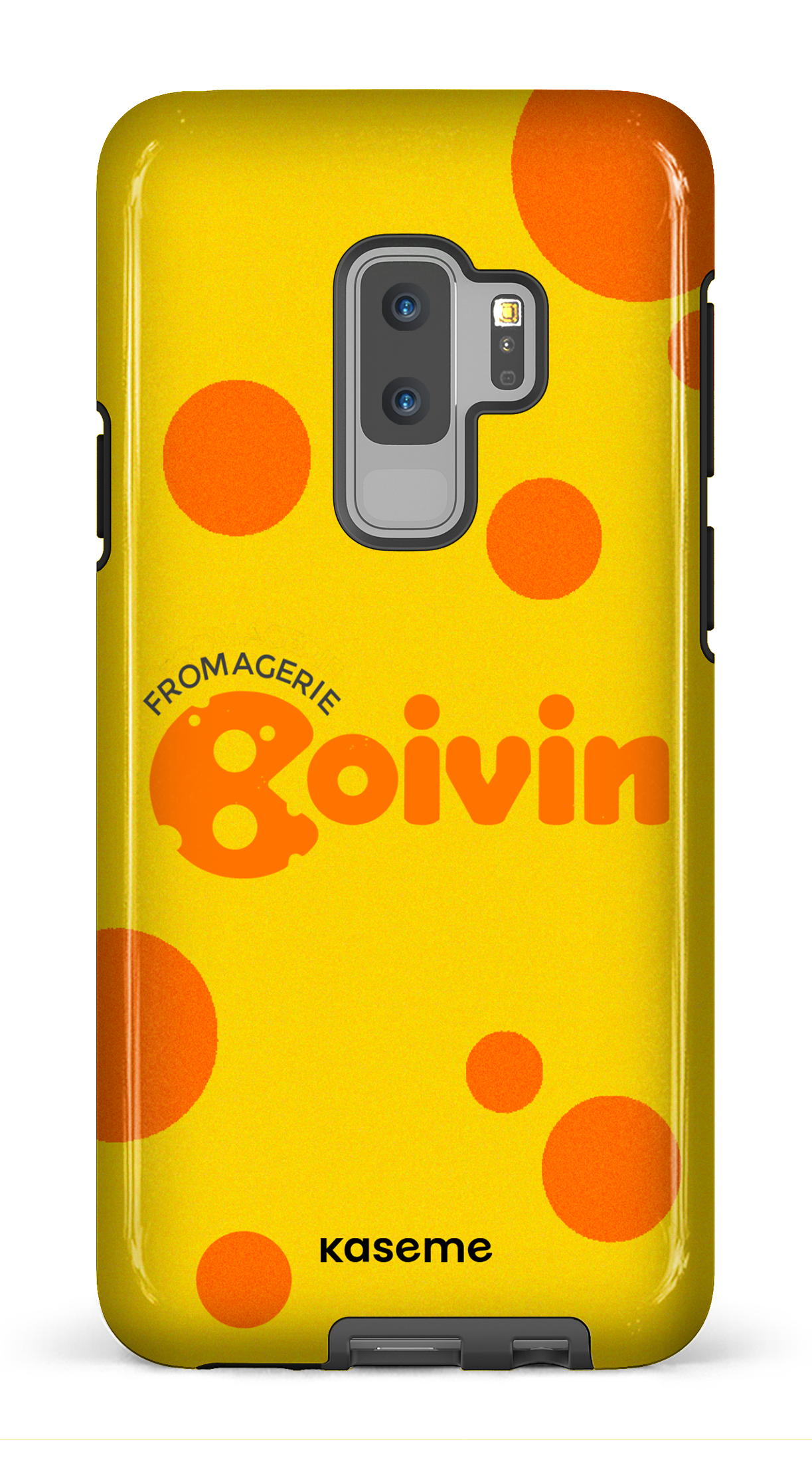 Galaxy S9 Plus Tough Boivin Jaune x Ronds -