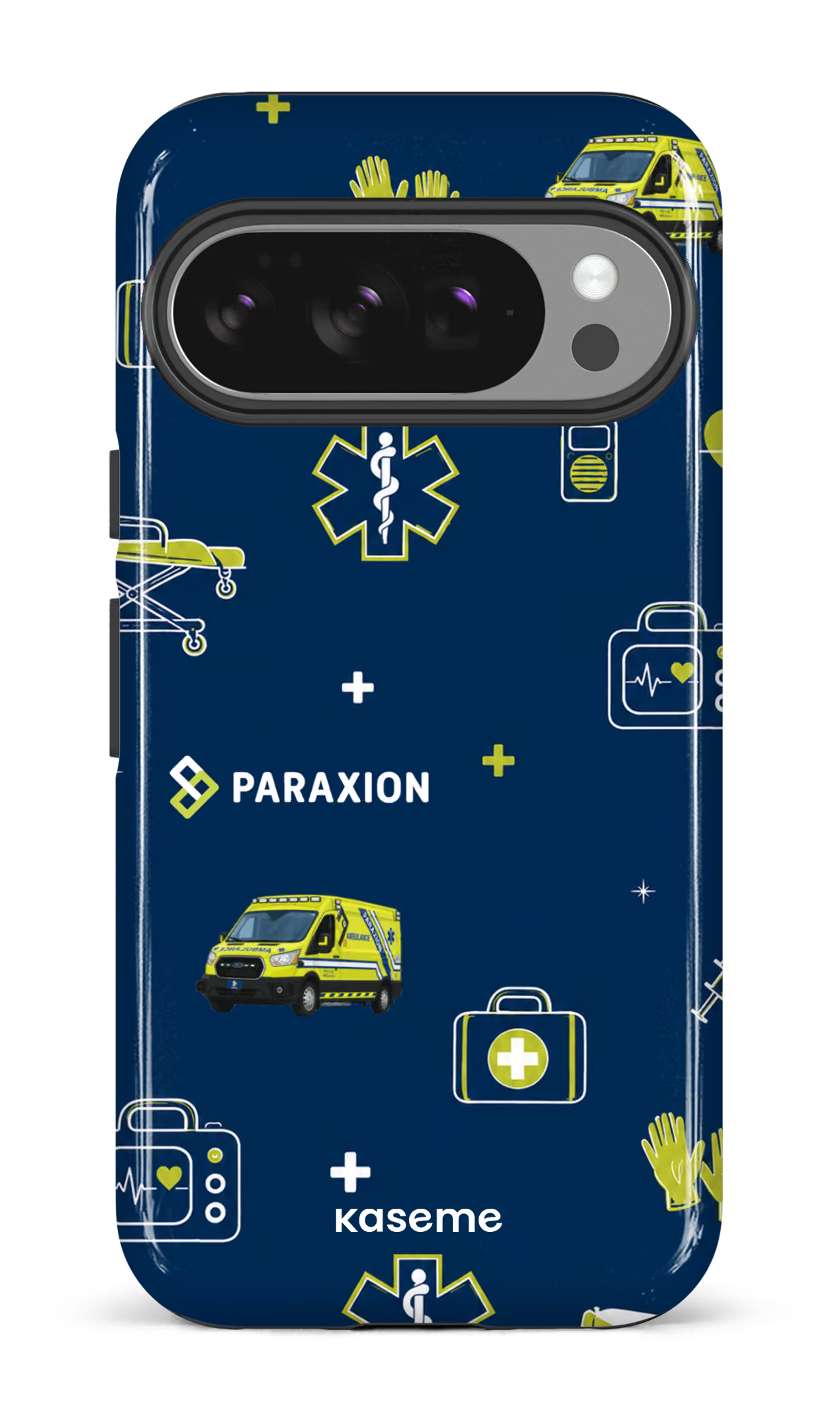 Google Pixel 10 Pro Impact (Gloss) (D) Icônes bleu Paraxion -
