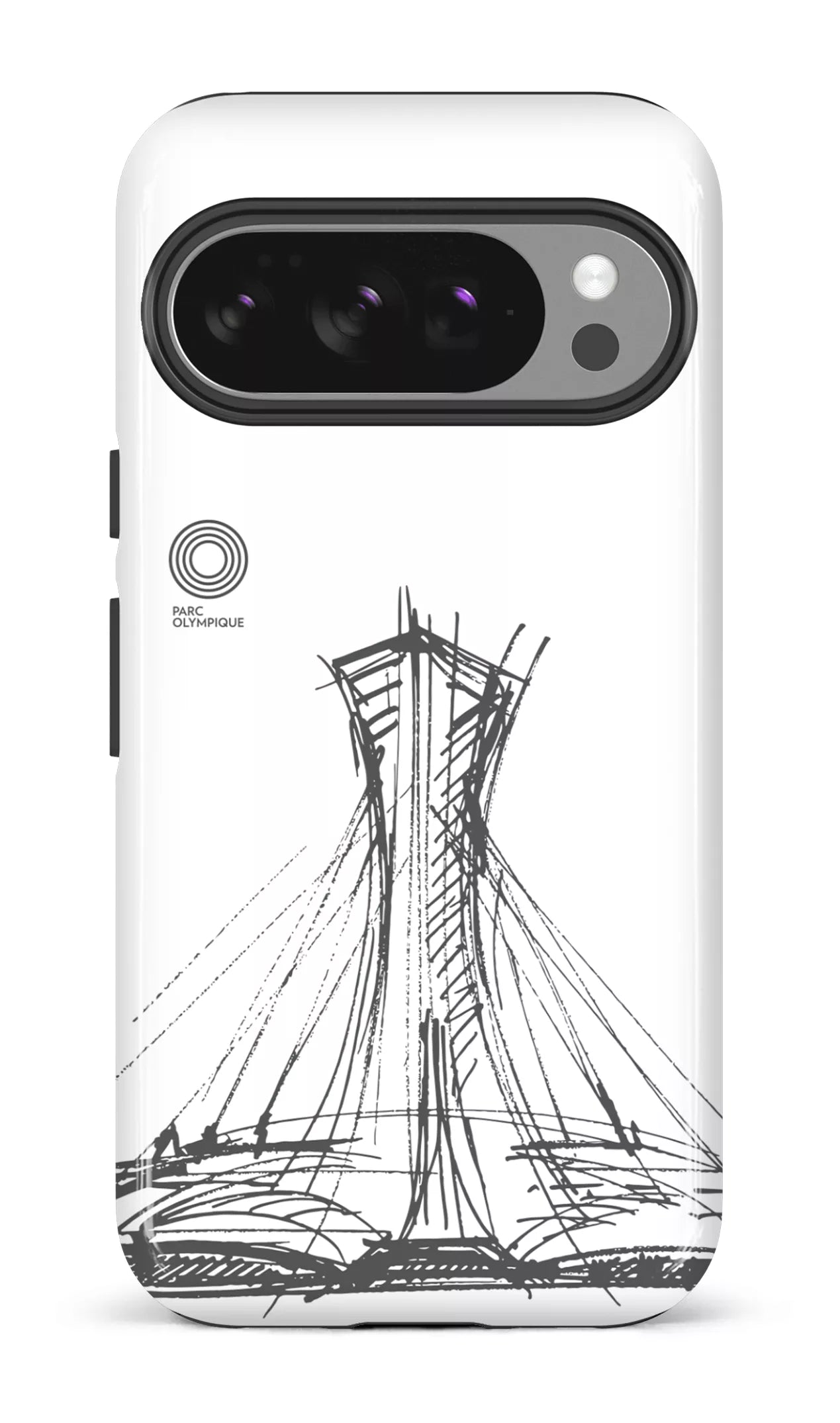Google Pixel 10 Pro Impact (Gloss) Parc Olympique - Croquis Blanc -
