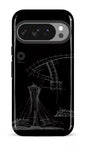 Google Pixel 10 Pro Impact (Gloss) Parc Olympique - Croquis Plan Noir -