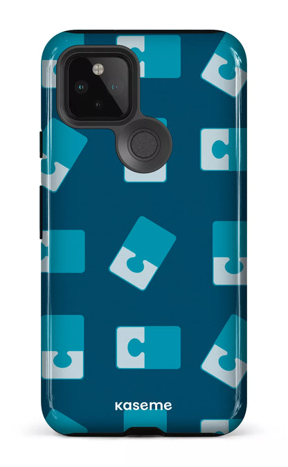 Google Pixel 5 Tough Casse-tête Bleu -