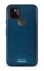 Google Pixel 5 Tough Cuir Bleu x Mallette -