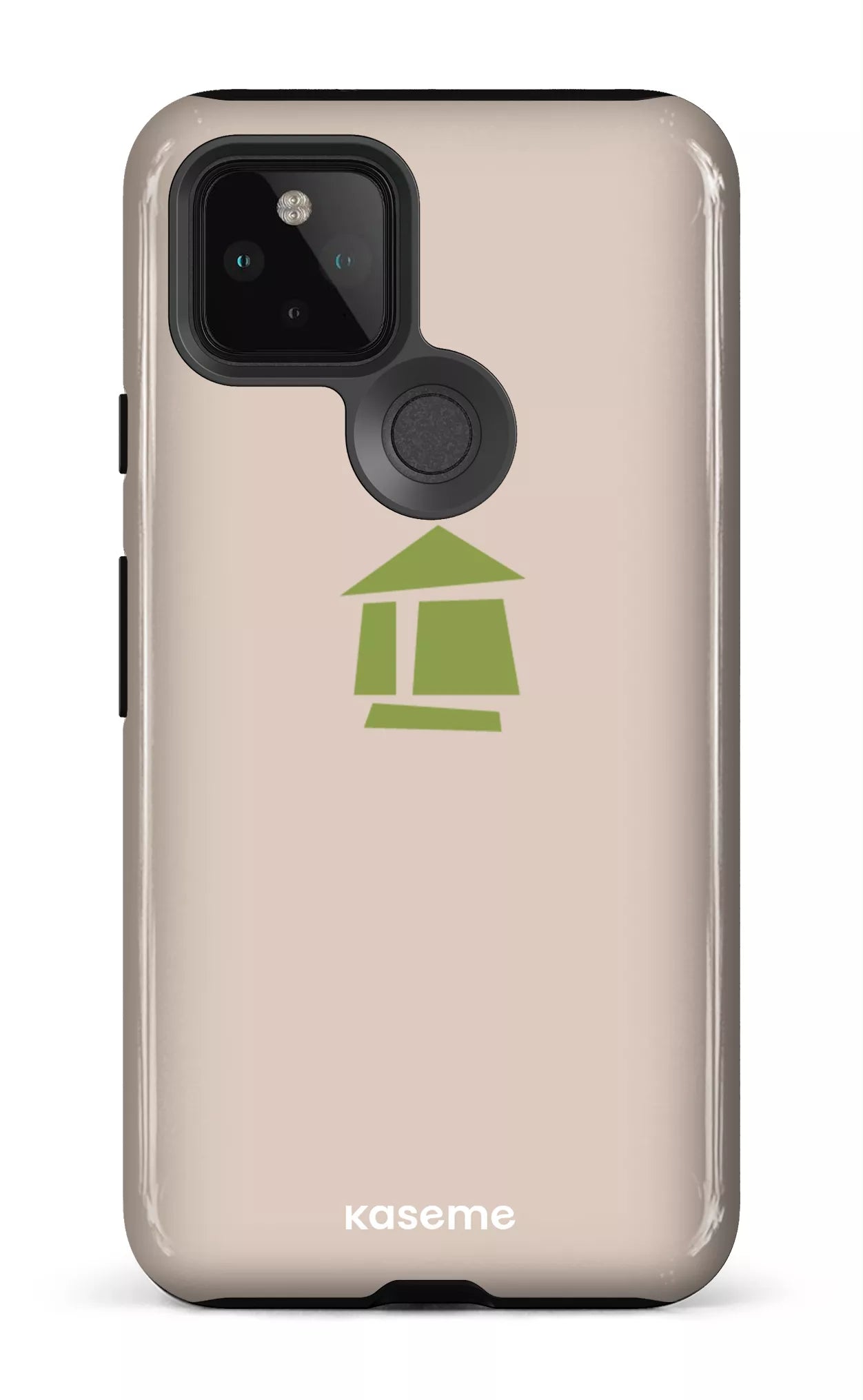 Google Pixel 5 Tough Flordeco logo grège -