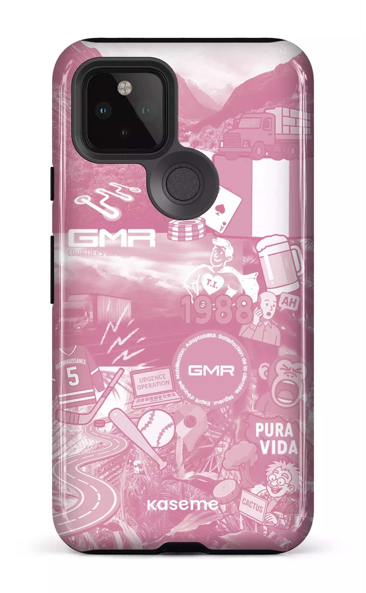 Google Pixel 5 Tough GMR Collage Rose -