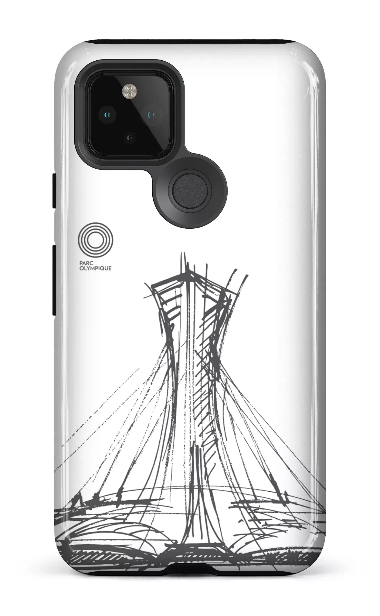 Google Pixel 5 Tough Parc Olympique - Croquis Blanc -