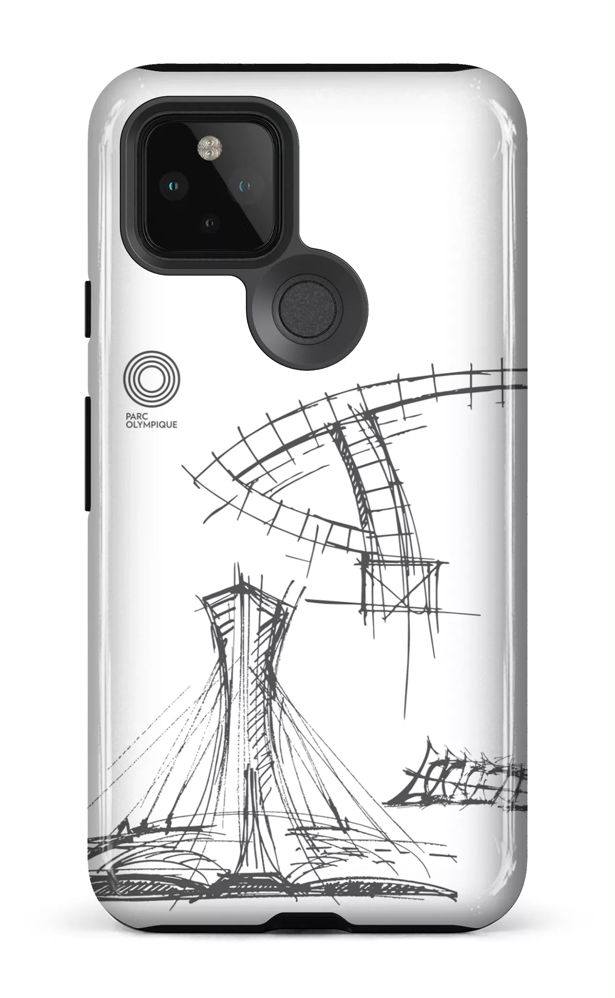 Google Pixel 5 Tough Parc Olympique - Croquis Plan Blanc -