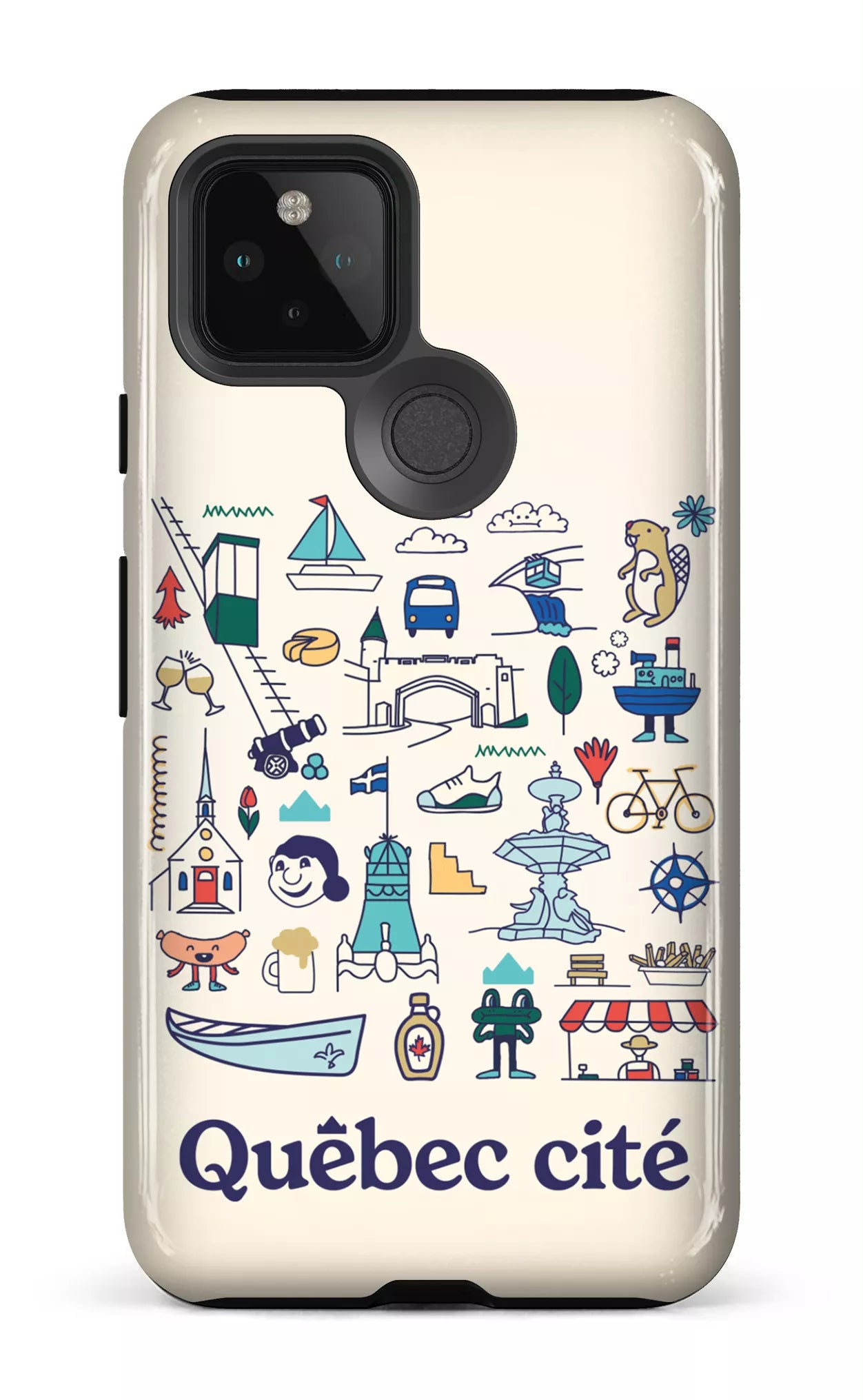 Google Pixel 5 Tough Québec illustré -