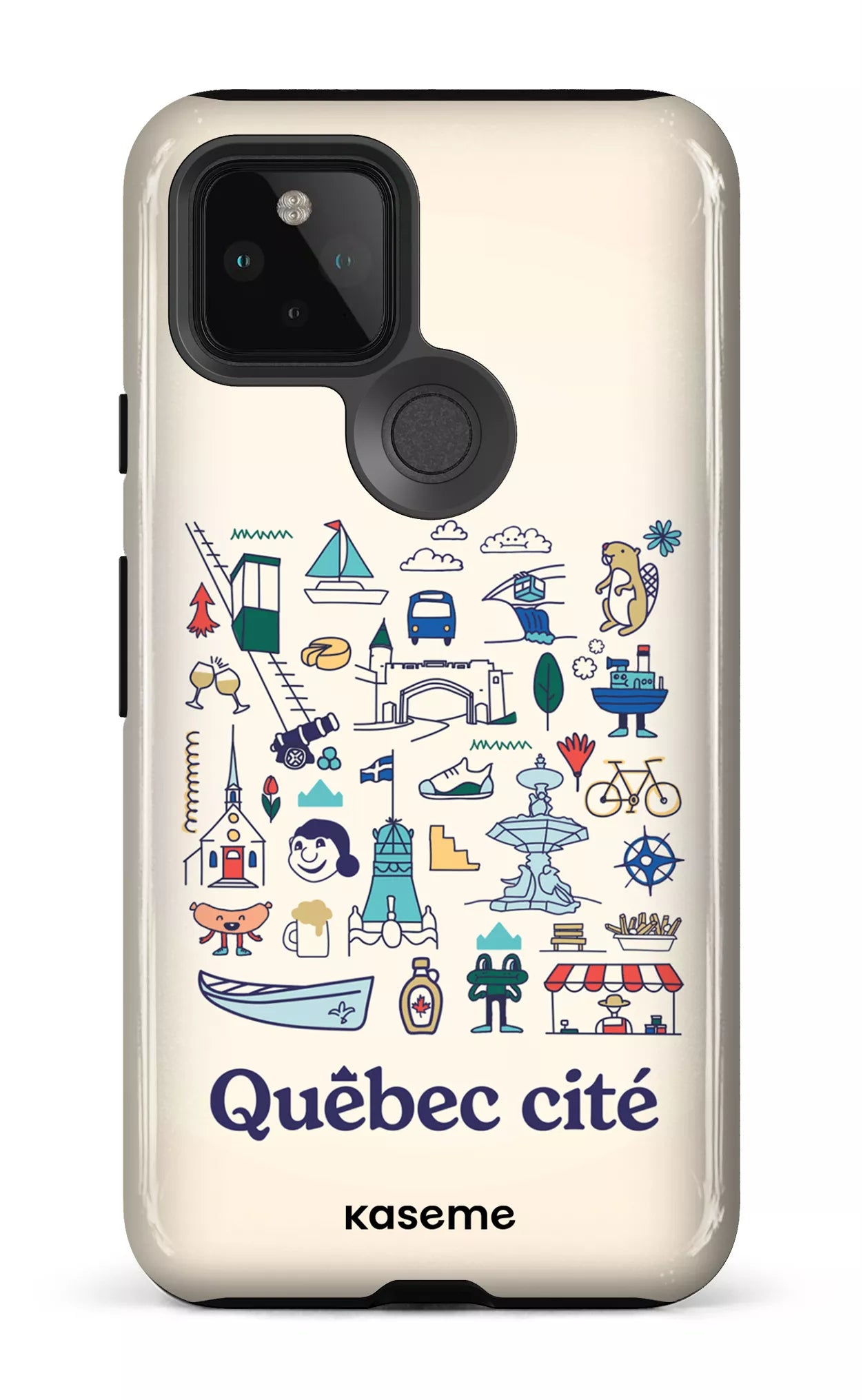 Google Pixel 5 Tough Québec illustré -