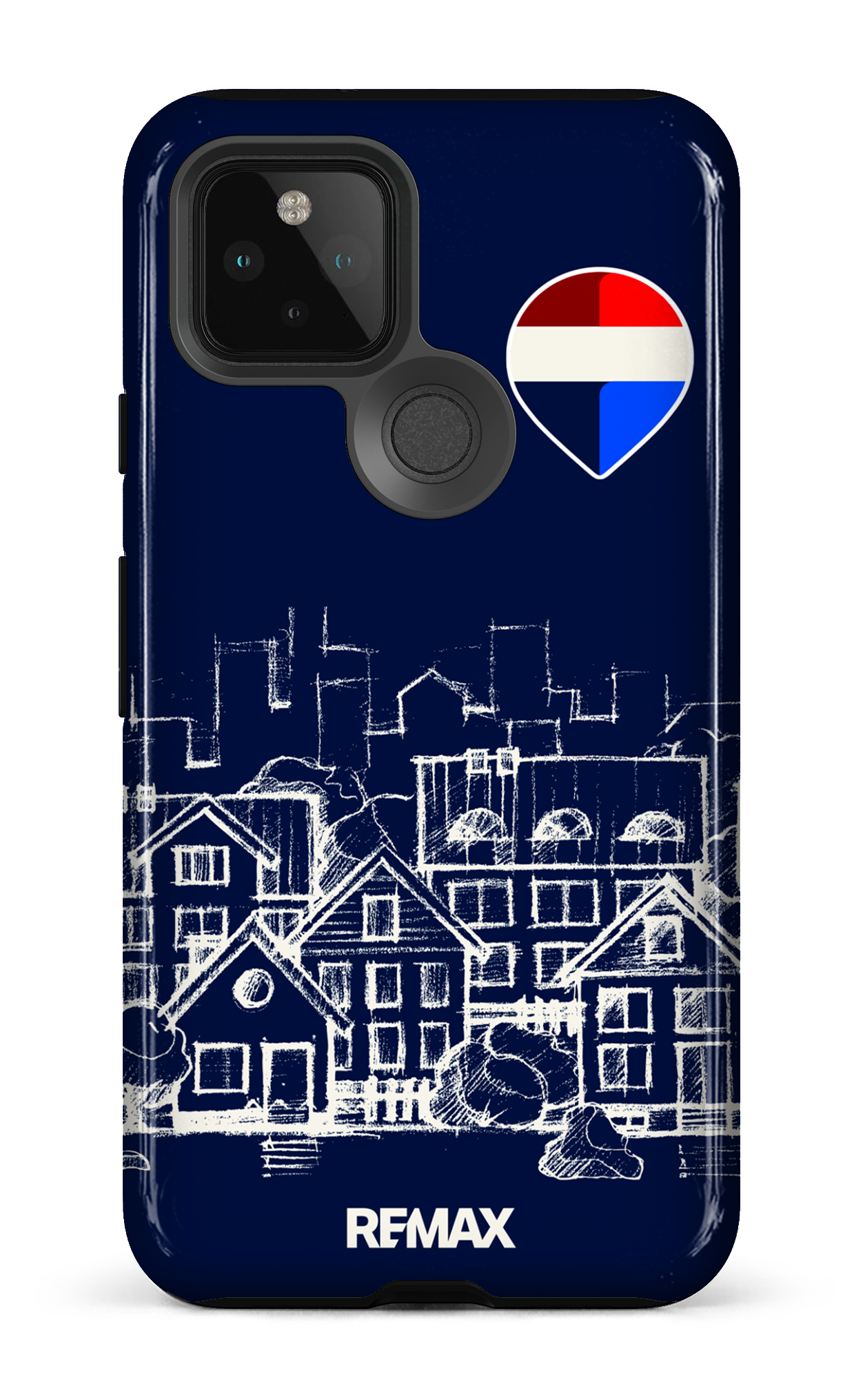 Google Pixel 5 Tough Remax Sketch Bleu -