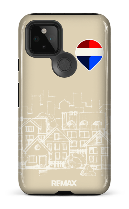 Google Pixel 5 Tough Remax Sketch Crème -