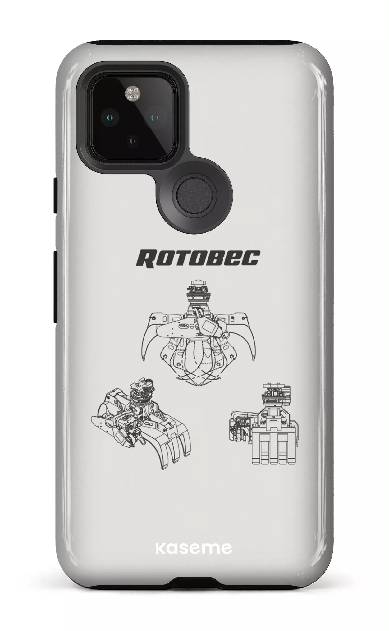 Google Pixel 5 Tough Rotobec Gris -