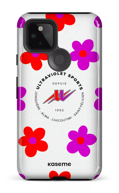 Google Pixel 5 Tough UltraViolet Fleurs -
