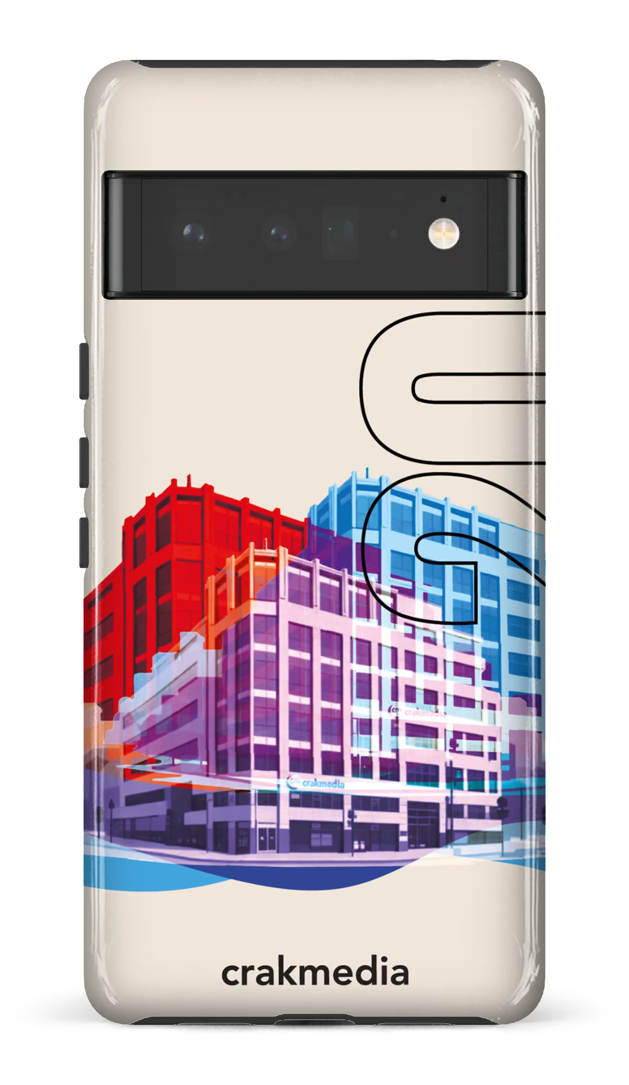 Google Pixel 6 Pro Tough (Gloss) Building Crakmedia -
