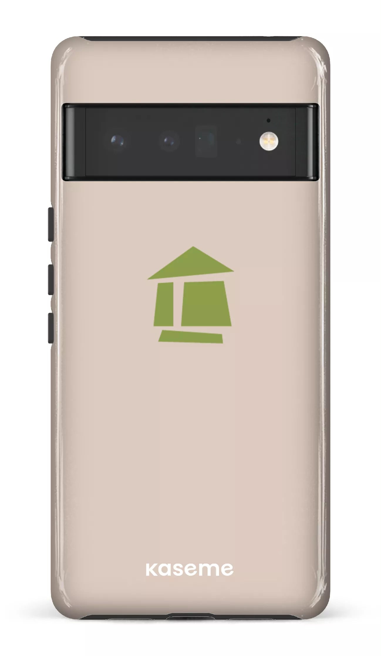 Google Pixel 6 Pro Tough (Gloss) Flordeco logo grège -