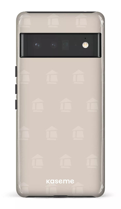 Google Pixel 6 Pro Tough (Gloss) Flordeco motif grège -