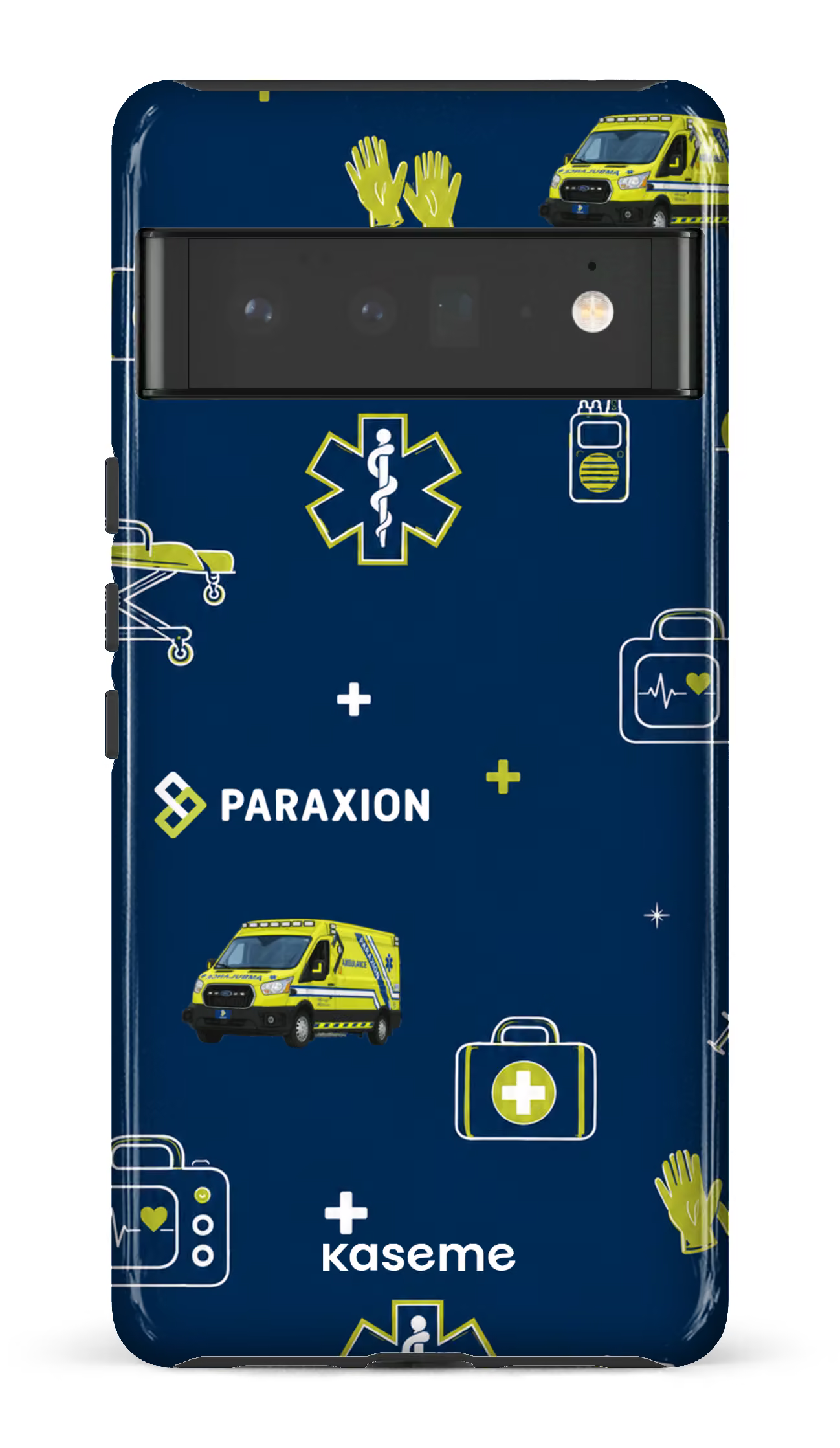 Google Pixel 6 Pro Tough (Gloss) Icônes bleu Paraxion -