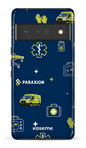 Google Pixel 6 Pro Tough (Gloss) Icônes bleu Paraxion -