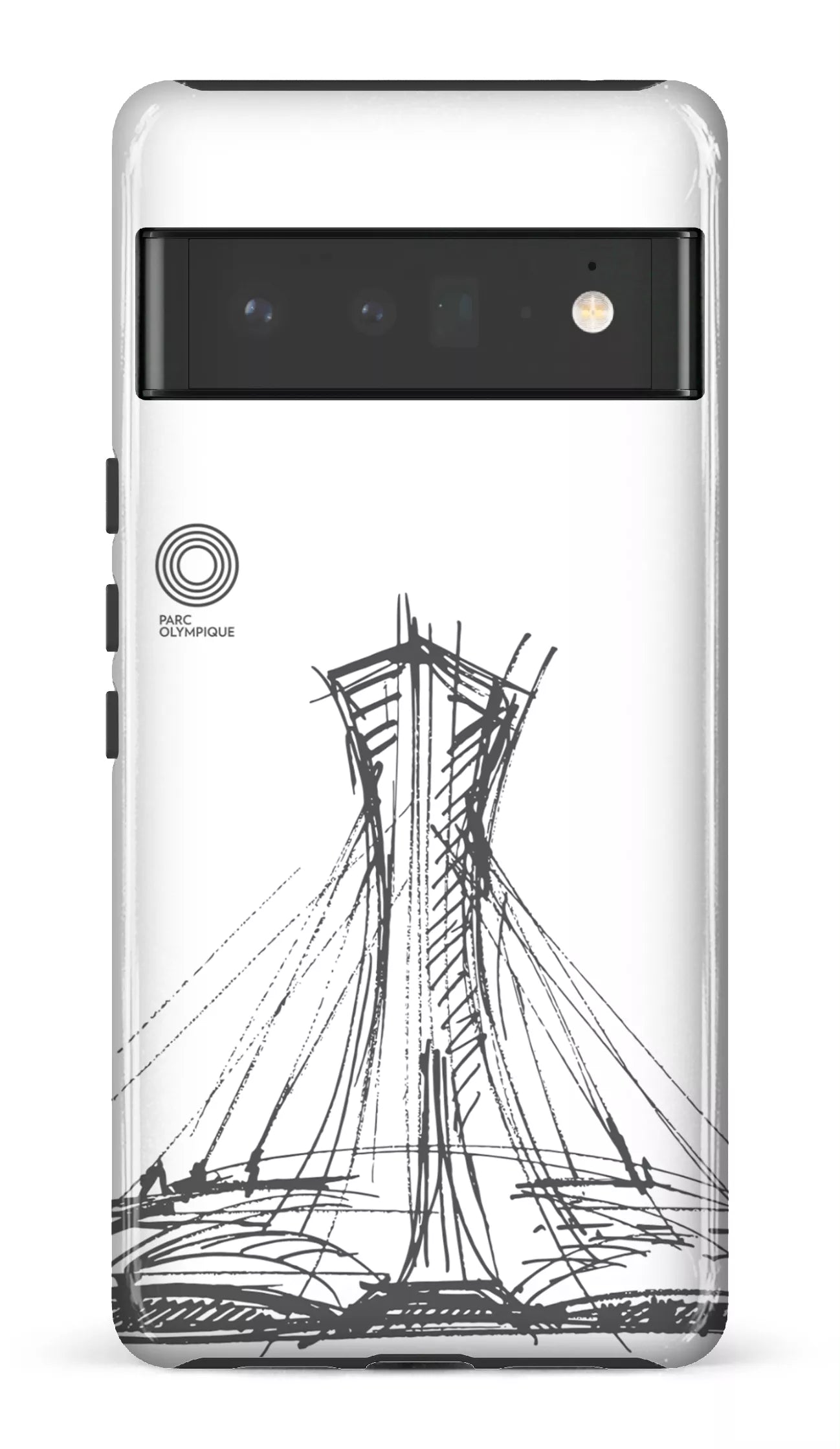 Google Pixel 6 Pro Tough (Gloss) Parc Olympique - Croquis Blanc -