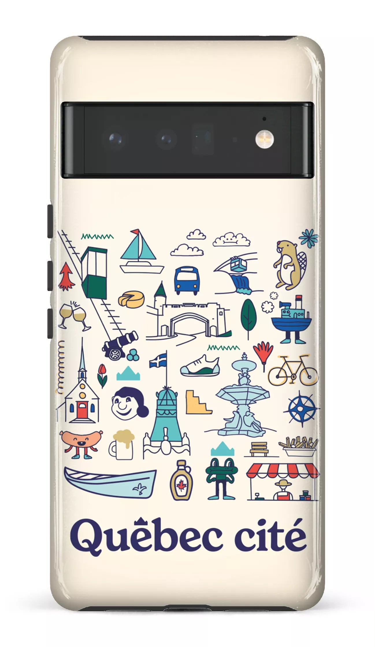Google Pixel 6 Pro Tough (Gloss) Québec illustré -