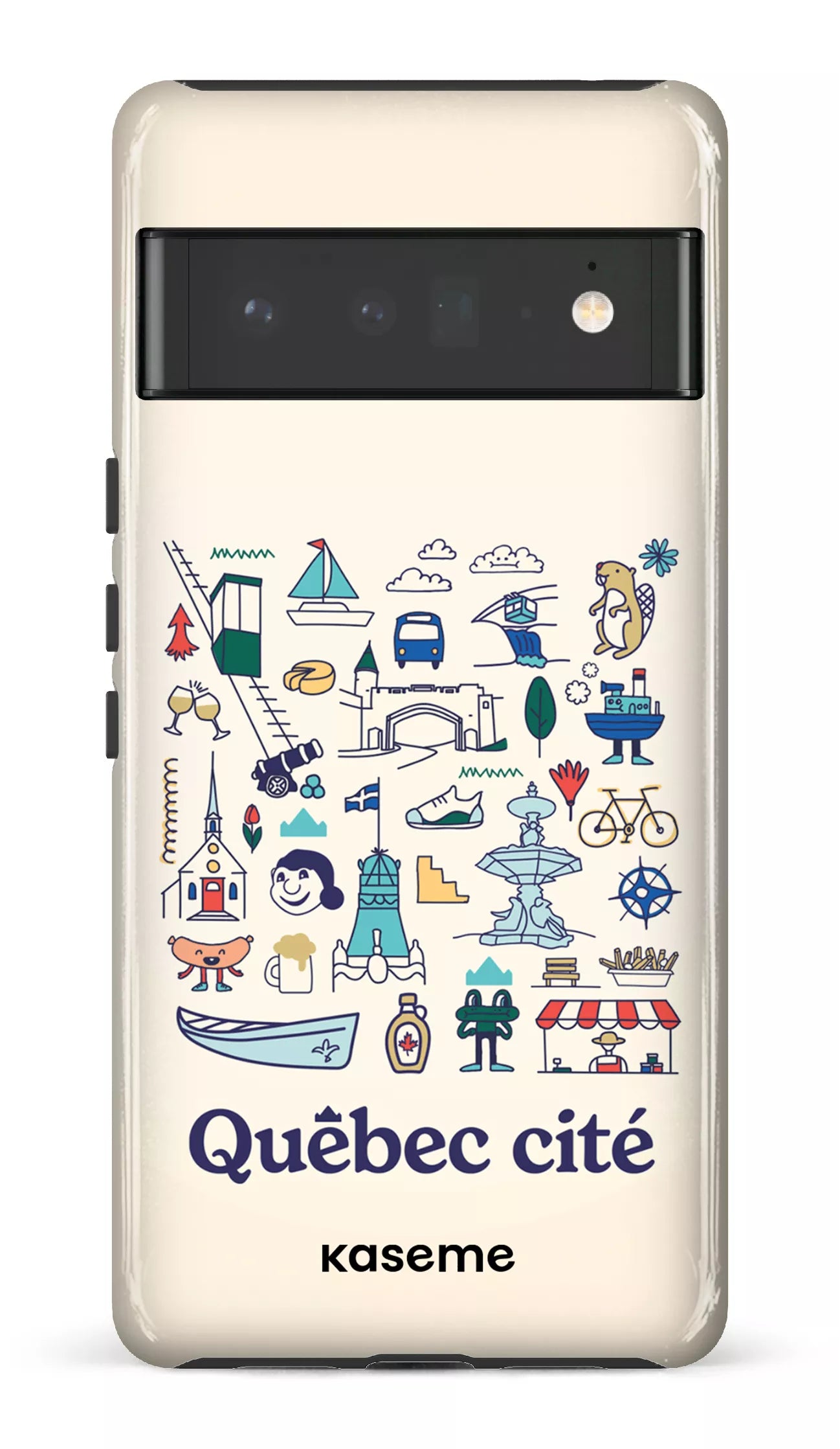 Google Pixel 6 Pro Tough (Gloss) Québec illustré -
