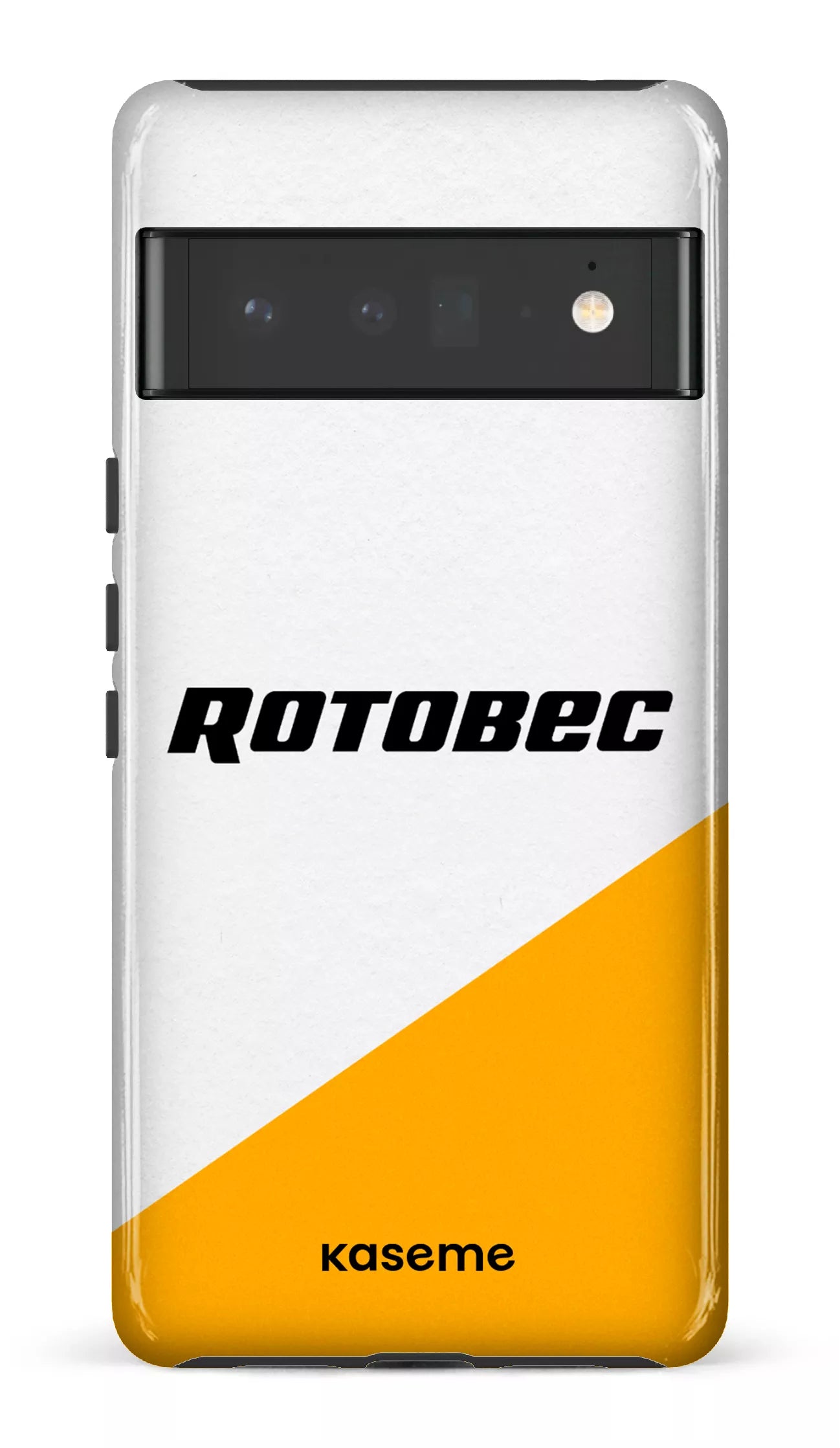 Google Pixel 6 Pro Tough (Gloss) Rotobec Blanc et Jaune -