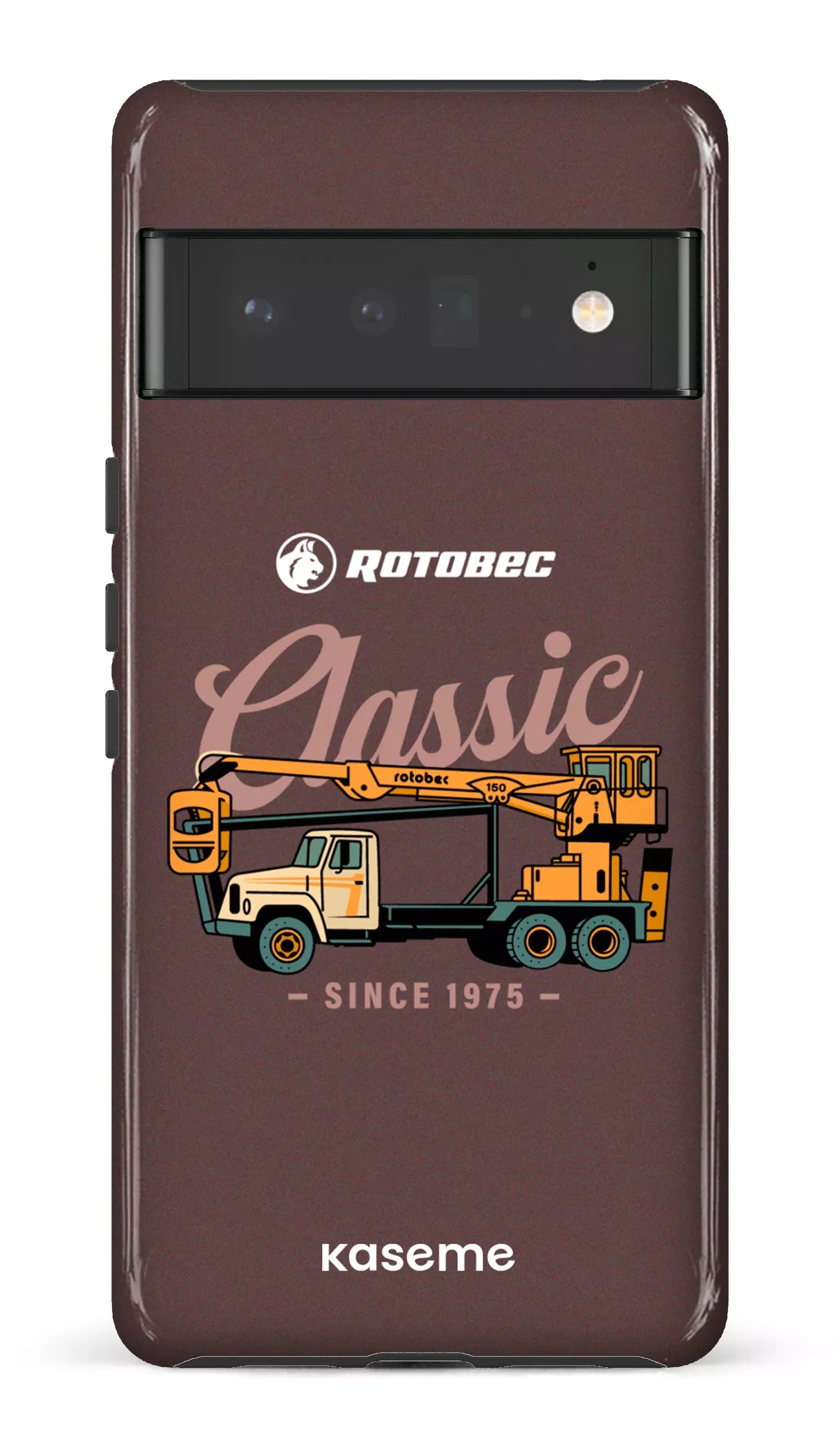 Google Pixel 6 Pro Tough (Gloss) Rotobec Brun "Classic" -