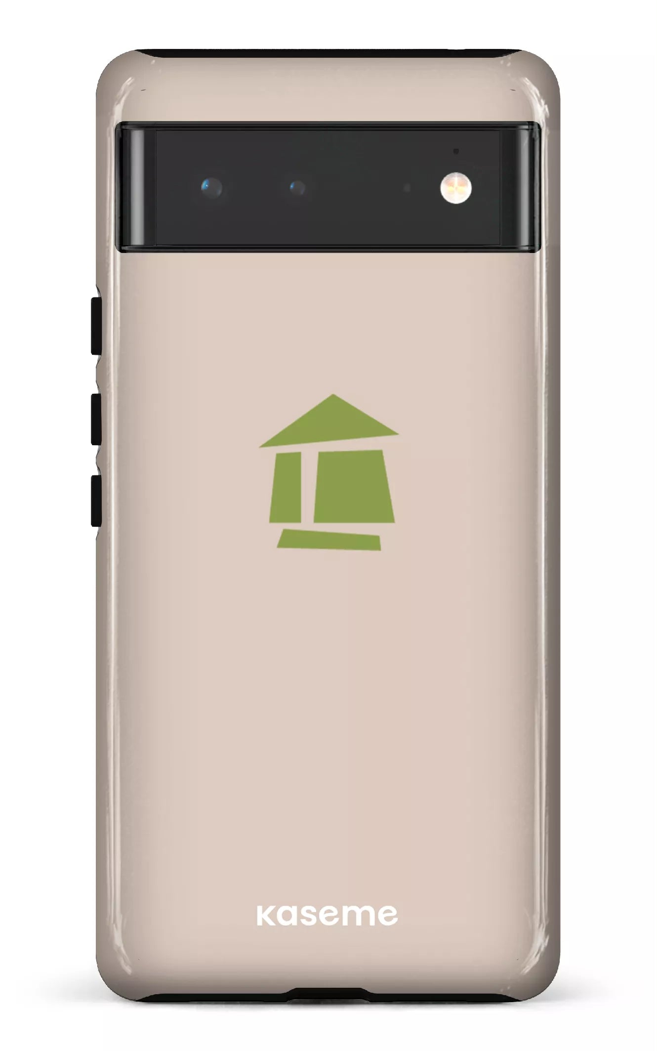 Google Pixel 6 Tough Flordeco logo grège -