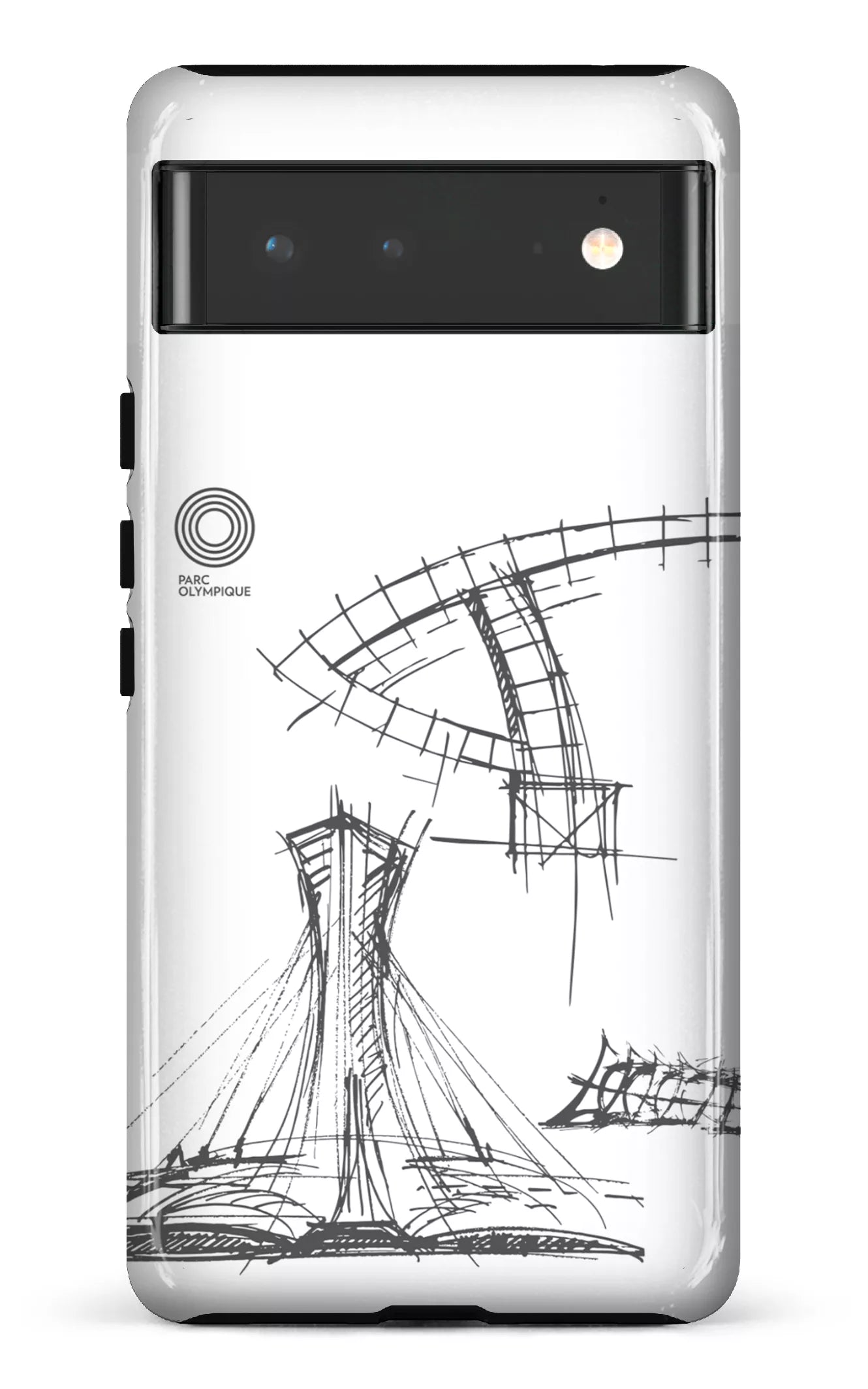 Google Pixel 6 Tough Parc Olympique - Croquis Plan Blanc -