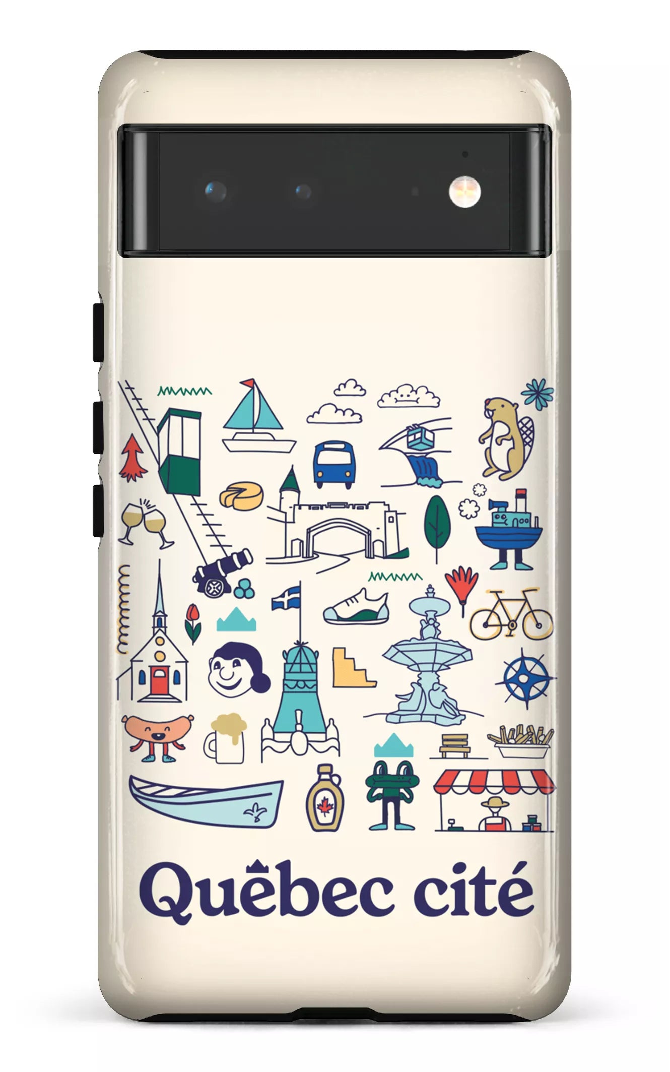 Google Pixel 6 Tough Québec illustré -