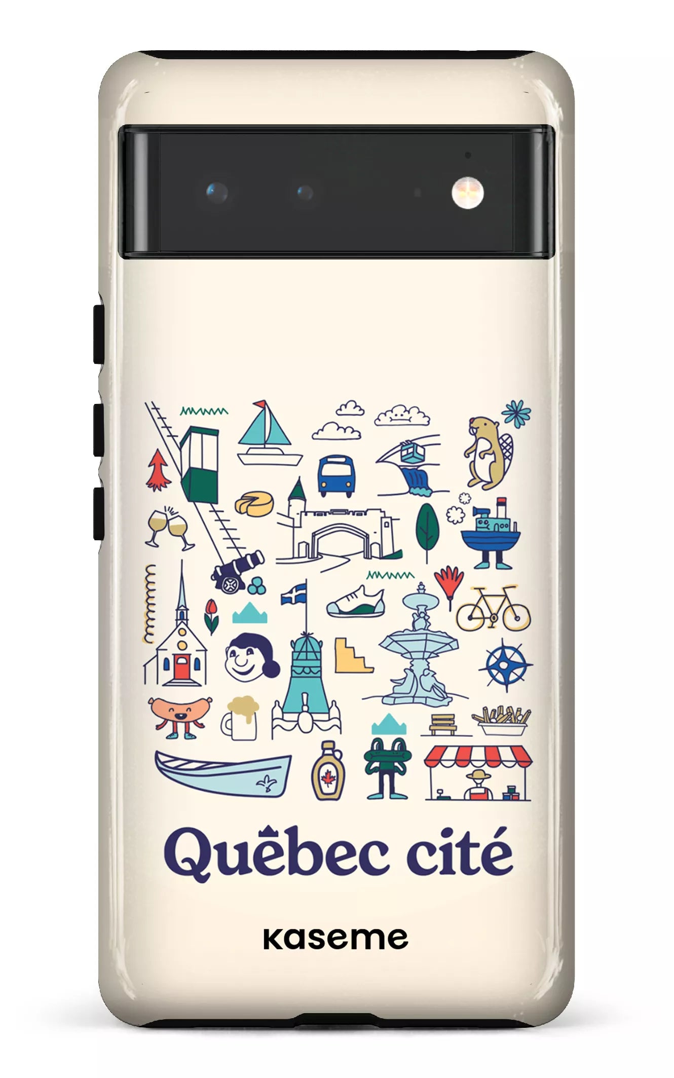 Google Pixel 6 Tough Québec illustré -