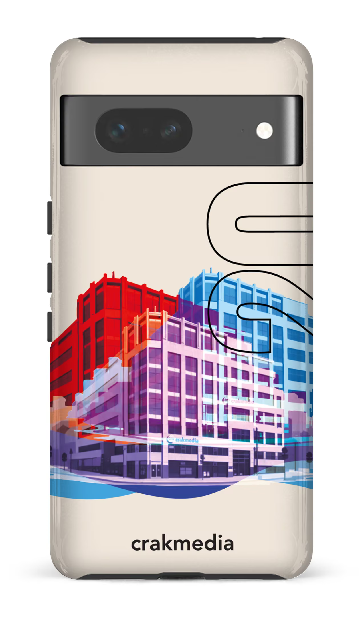 Google Pixel 7 Tough Gloss Building Crakmedia -