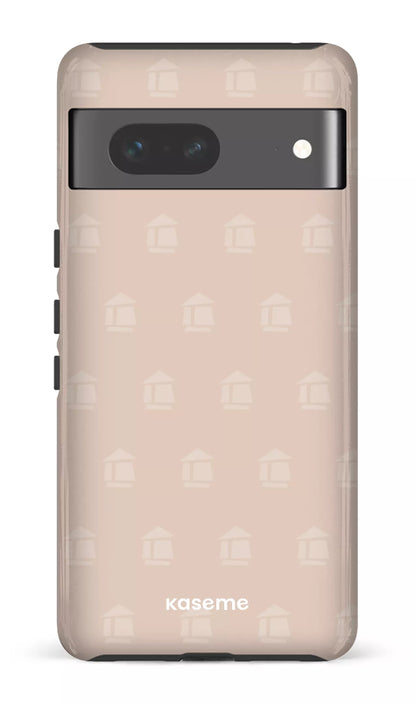 Google Pixel 7 Tough Gloss Flordeco motif grège -