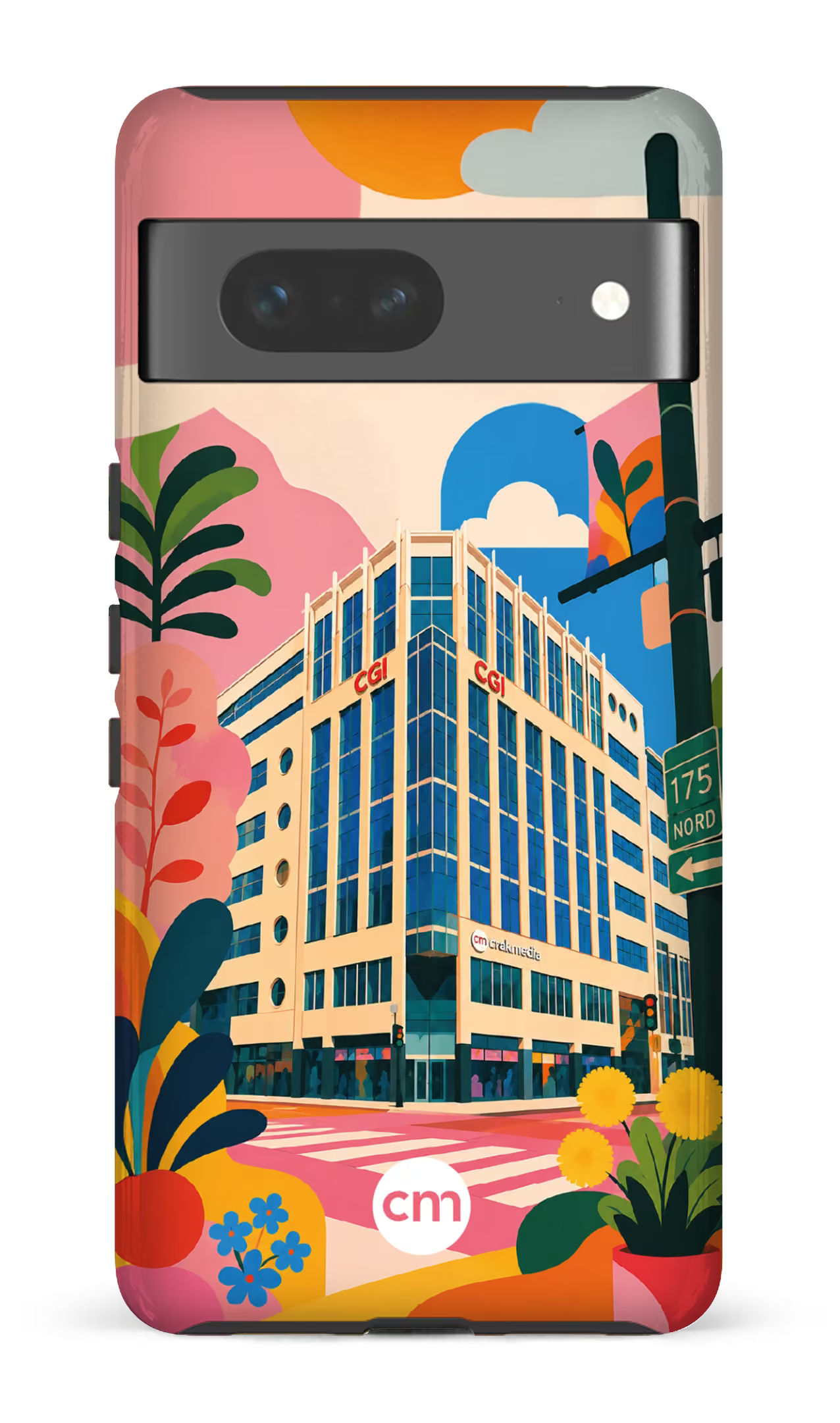 Google Pixel 7 Tough Gloss Funky Building Crakmedia -